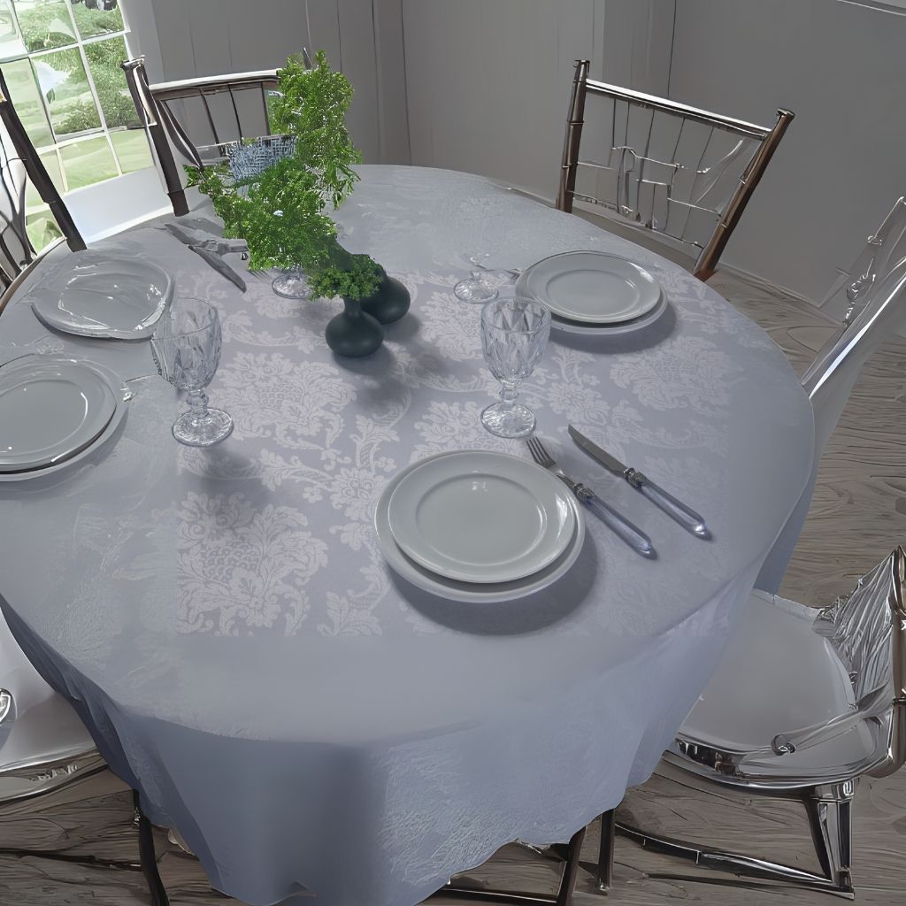 Toalha De Mesa Redonda Jacquard 1.40 Metros /Toalha De Festa Para Mesa Redonda Réveillon/ Toalha De Mesa Ano Novo