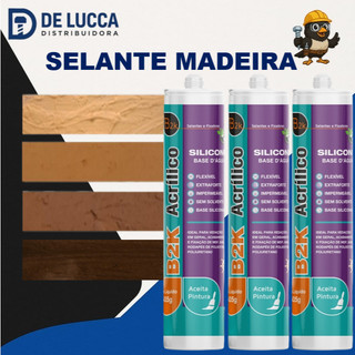 3 Selante Marrom Madeira Silicone Acrílico Base d'Água Pinus Freijó Sucupira Cafe Wengue Janela Móveis Piso Laminado