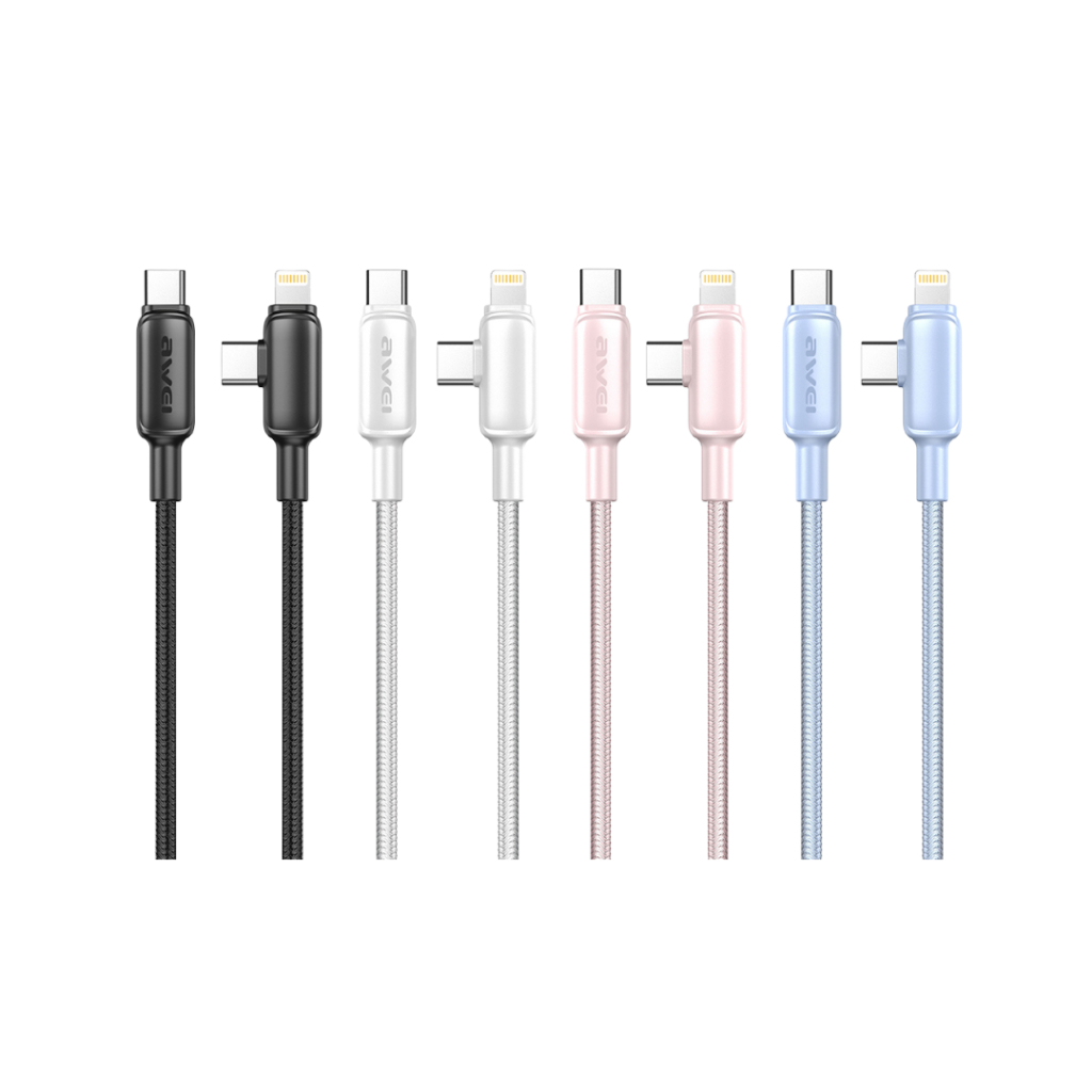 Cabo De Dados 2 Em 1 Usb-c Para Lightning Awei Cl-180 1m