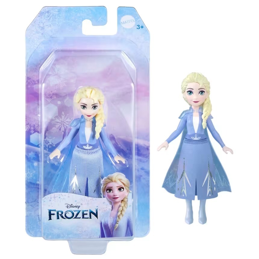 Mini Boneca Elsa, Frozen - Disney, Mattel 9cm - Envio Rápido