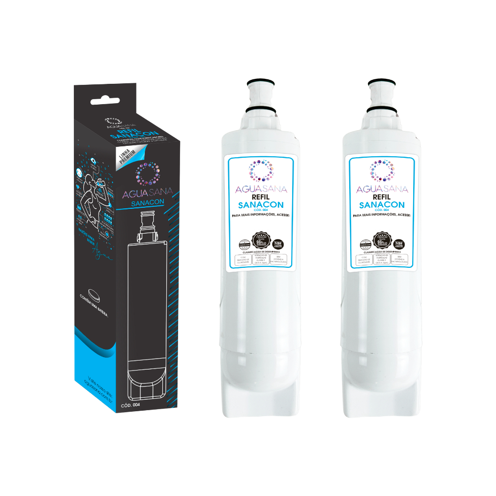 KIT 02 FILTRO REFIL AGUA SANA SANACON COMPATÍVEL PURIFICADOR CONSUL CPC31 CPC31AB CPC3AF CPC30AB CPC30AF CPC35AB