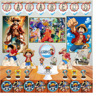 Kit Festa One Piece, festa em casa, escola decoração completa Só um bolinho