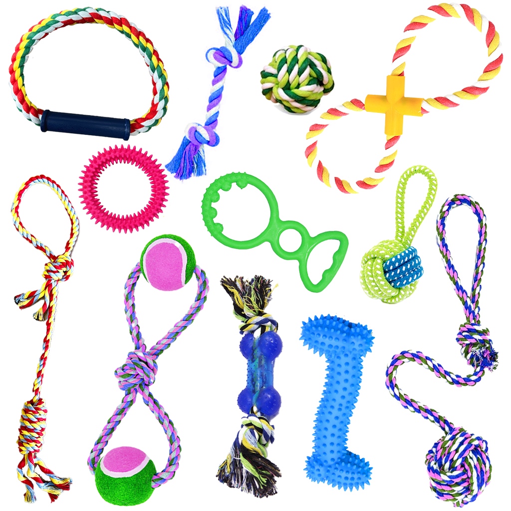 BRINQUEDO PET KIT MORDEDOR PUXADOR CORDA BOLA CÃES CACHORRO PORTE PEQUENO MEDIO GRANDE INTERATIVO