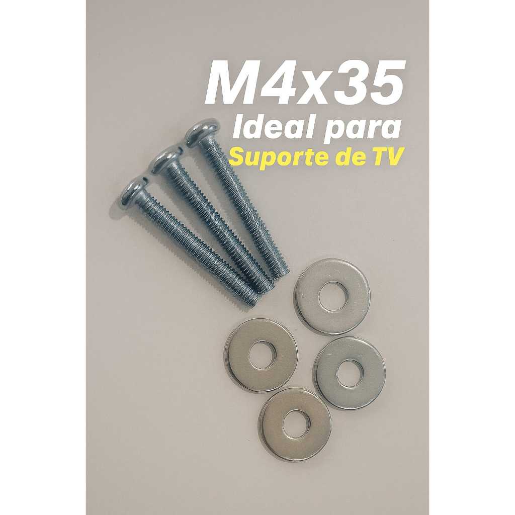 Kit Parafusos M4x35 – Ideal para Fixação de Suporte de TV LED/LCD/Plasma