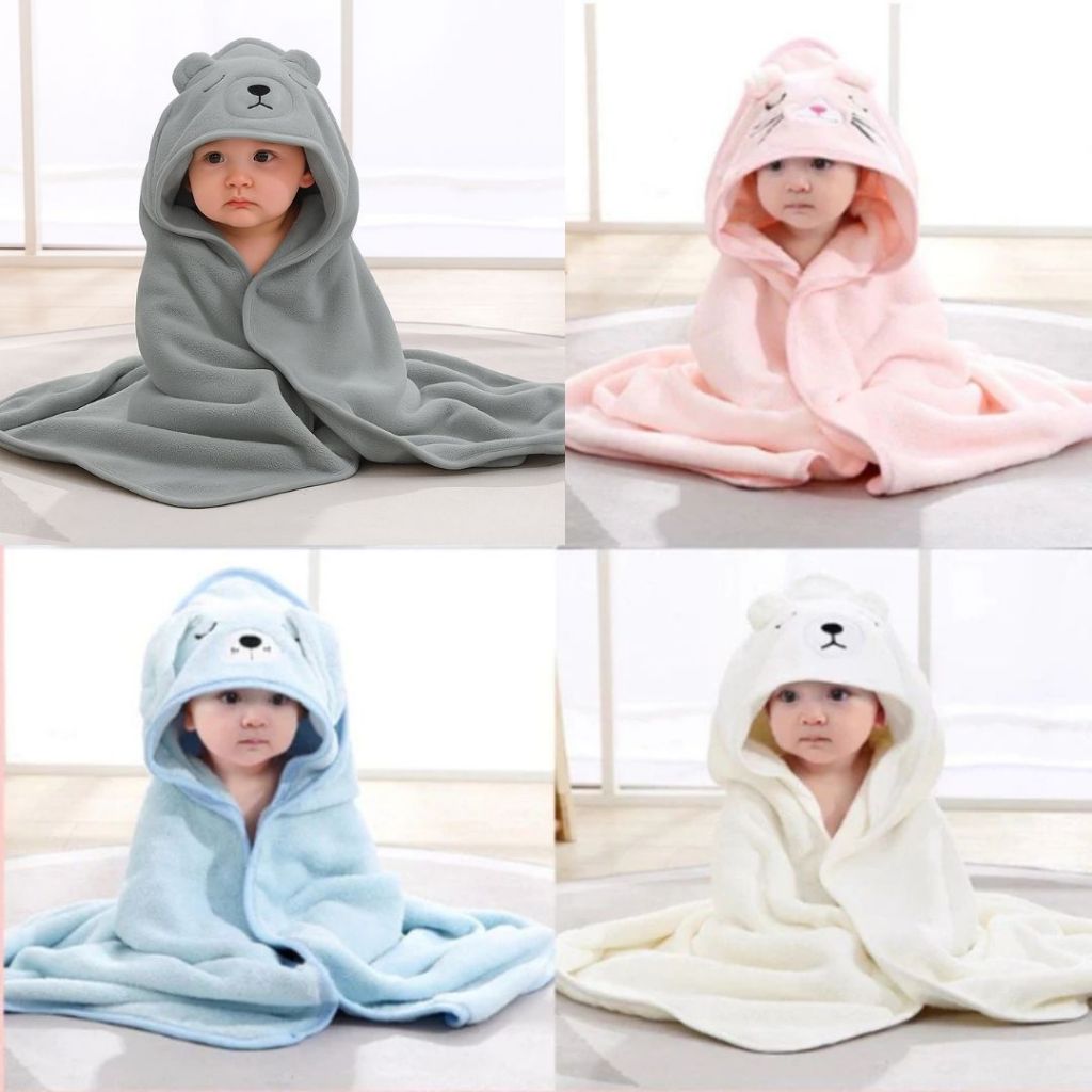 Toalha De Banho Bebê Capuz Roupão Infantil Criança Bichinho