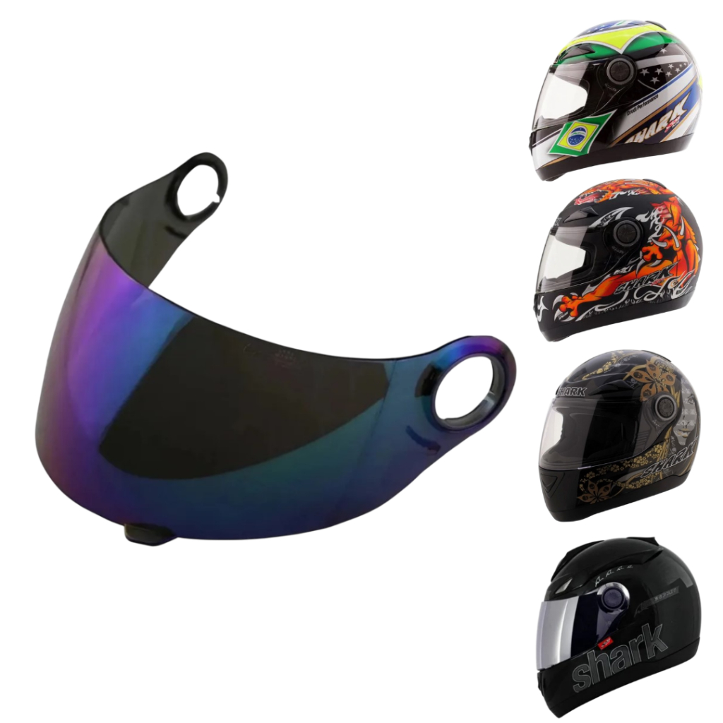 VISEIRA POLIVISOR SHARK S500/S500 AIR/RSF21/RSF3/RSF - RACE 2.2 MM ANTI RISCOS CAMALEÃO