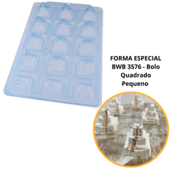 1~4 Forma Bwb Sp Quadrado Pequeno Silicone 3 Partes Profissional Cod-3576 (Sp Especial) (CHOCO)