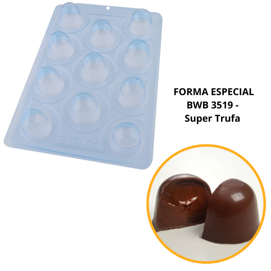 1~4 Forma Bwb Sp 834 Super Trufa Silicone 3 Partes Profissional Cod-3519  (Sp Especial) (CHOCO) em Oferta na Shopee