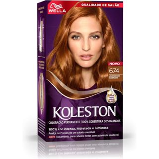 Tinta De Cabelo Koleston Cor 674 Louro Escuro Acobreado em Oferta na Shopee