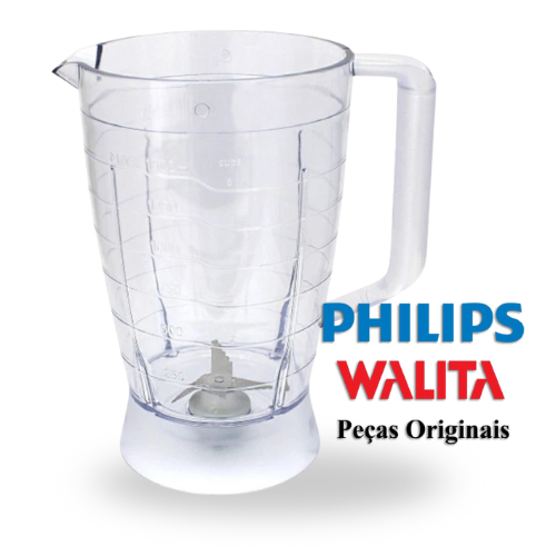 Copo Original Philips Walita RI7630 RI7631 RI7632 RI7633 RI7636 Peca Liquidificador e processador