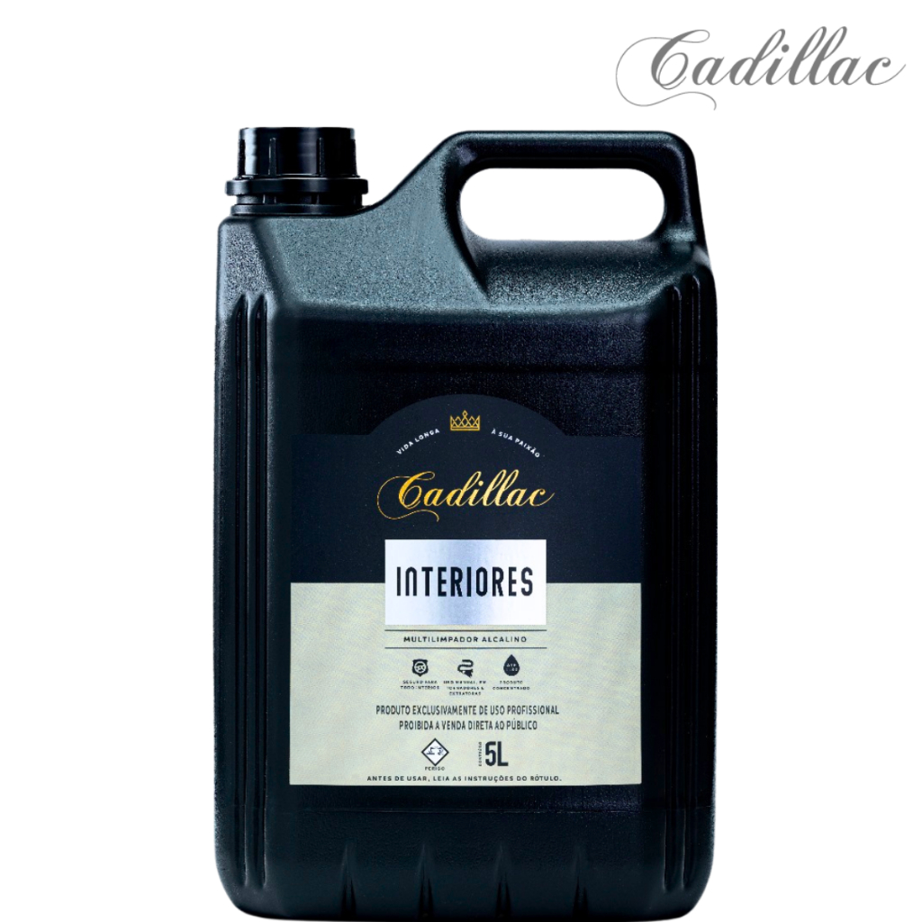 CADILLAC INTERIORES 5L - MULTILIMPADOR ALCALINO PROFISSIONAL PARA BANCOS E PAINÉIS em Oferta na Shopee