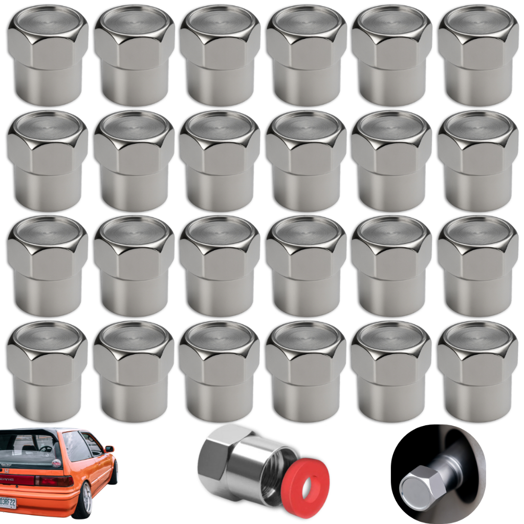 Kit Tampas Válvula Bico Pneu Metal Acessórios Automotivo Carro moto