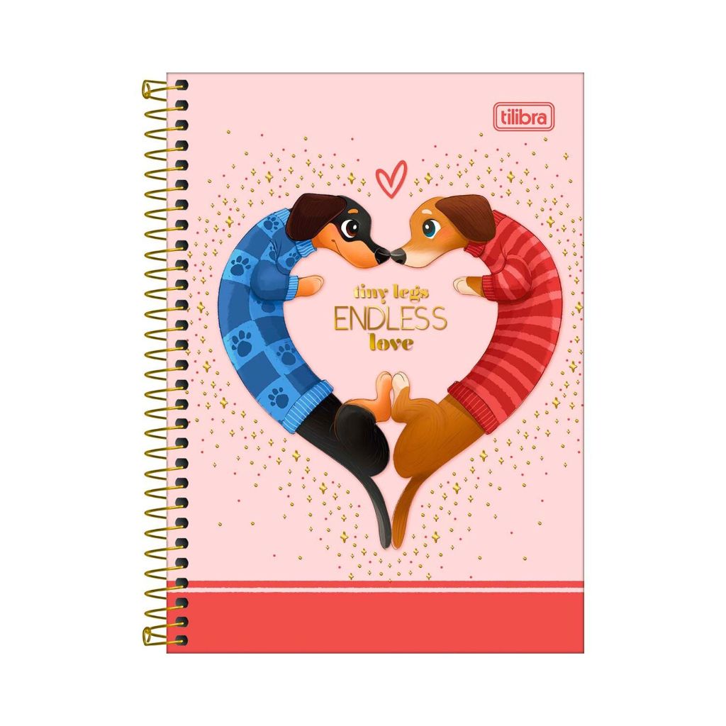Caderno 1/4 Espiral Brownie The Dog 80 folhas 14 x 20 cm - Tilibra