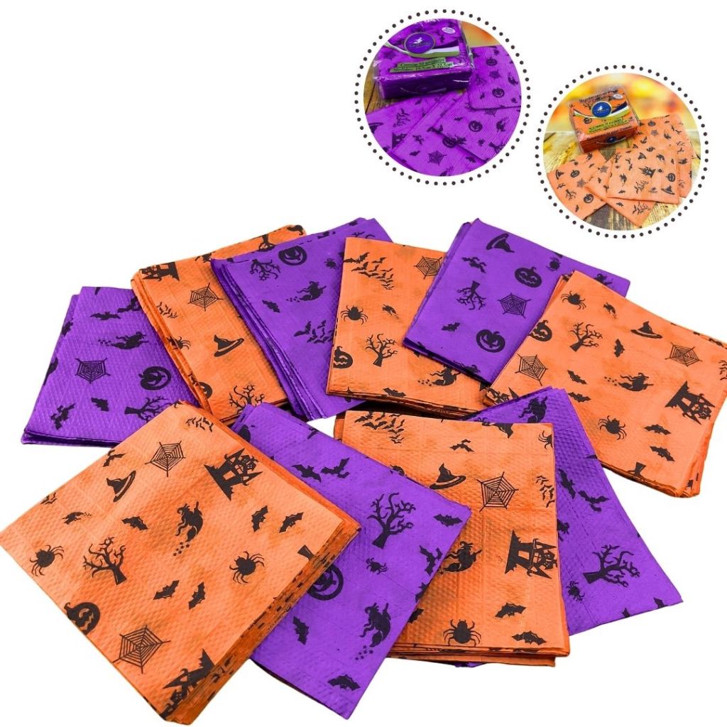200 GUARDANAPOS HALLOWEEN MISTOS FESTA 19,5 X 22,5. (CHOCO) — imagem 2 de 2