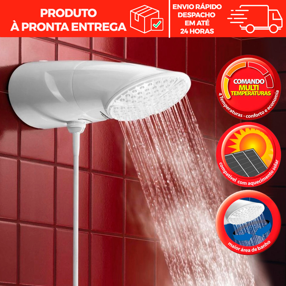 Chuveiro Lorenzetti Ducha Top Jet MultiTemperaturas 7500W Lorenzetti 220V