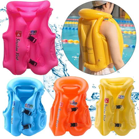 Boia Colete Inflável Infantil Para Praia Piscina Crianças Bebês Natação Flutuador em Oferta na Shopee