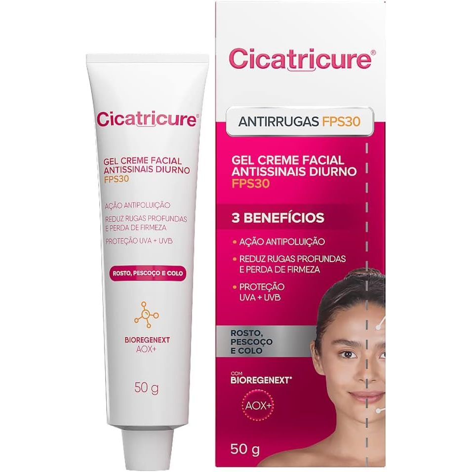 Gel Creme Antissinais Facial Cicatricure Diurno FPS30 com 50g