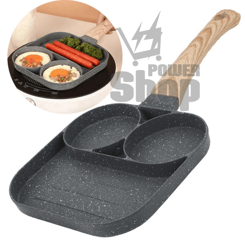 Frigideira Antiaderente 3 em 1 com Divisórias Multiuso