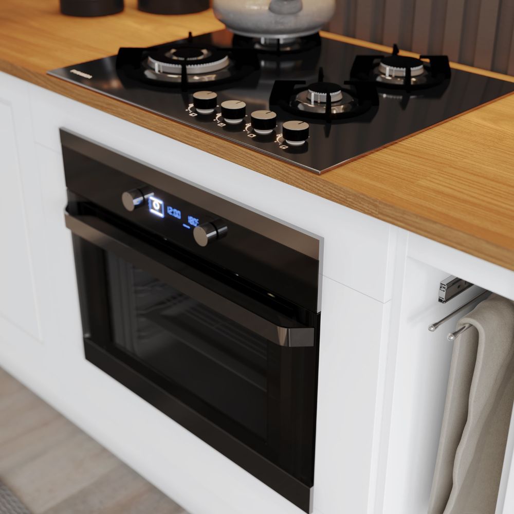 Detalhes do Balcão Forno de Embutir Americana Henn 80 cm