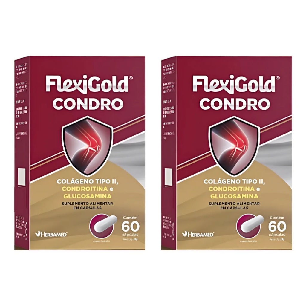 Suplemento Flexigold Condro Colágeno Tipo 2 Condroitina 60 Caps Herbamed