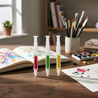 20 UNIDADES Caneta Em Formato De Seringa Com Marca Texto - Cores em Oferta na Shopee