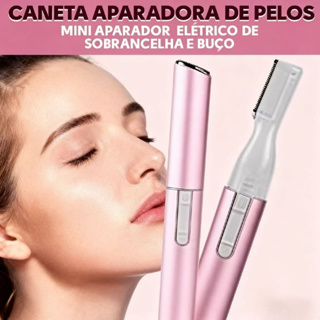 Caneta Depiladora Elétrica para Sobrancelha e Rosto | Aparador Portátil de Pelos em Oferta na Shopee