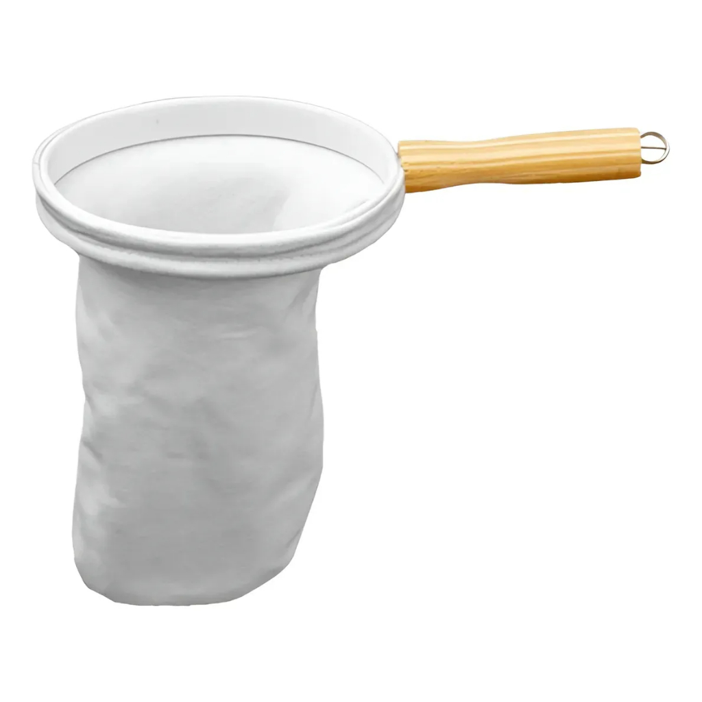 Coador de Pano Tecido 100% Algodão com Cabo de Madeira - 110mm para Chá Café 1 unidade em Oferta na Shopee