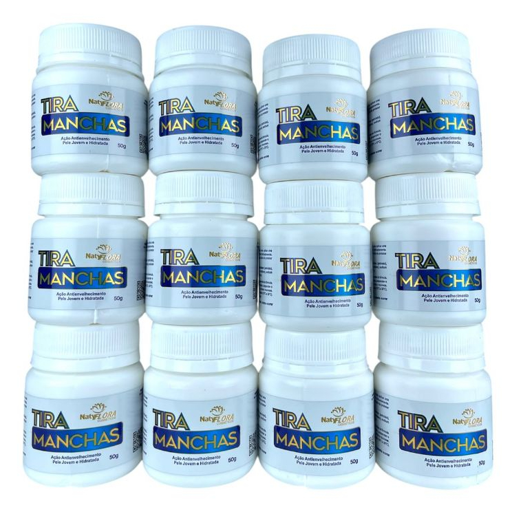 Kit Tira Manchas 12 Unidades Acaba com Melasma e Ação Anti-envelhecimento 50g NatyFlora
