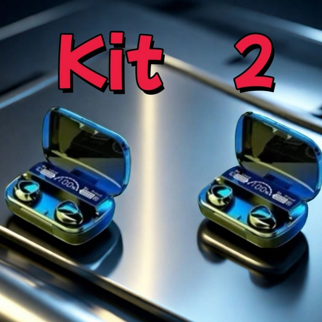 Kit M10 Bluetooth 5.3 Fones de ouvido sem fio TWS estéreo com carregador Power Bank