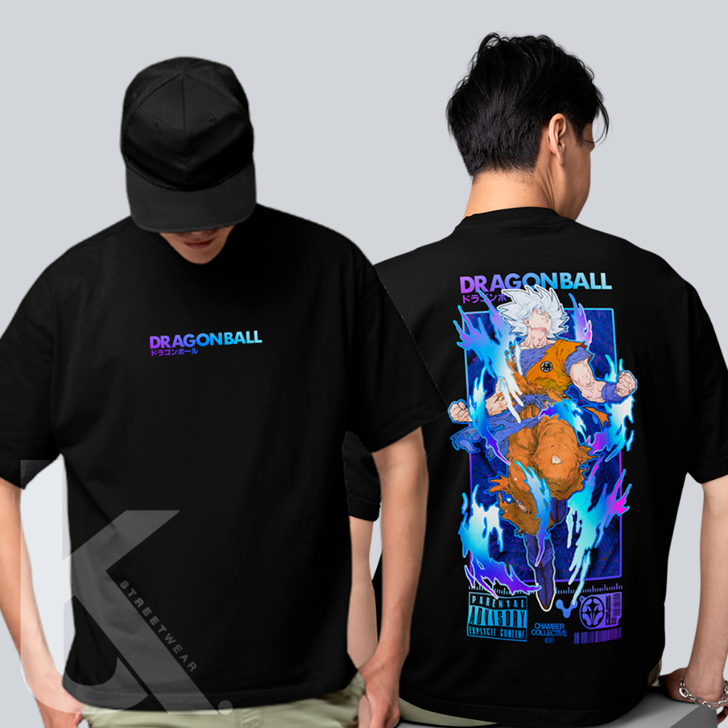 Camiseta Goku Anime Manga DBZ Oversized Streetwear Confortável Unissex 100% Algodão Premium Casual - Lançamento Especial