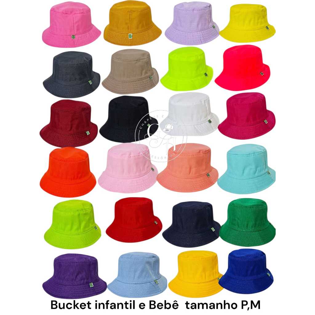 Chapéu Bucket Infantil Menina Menino Criança Bebê Cata Ovo Boné infantil