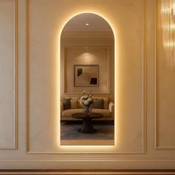 Espelho Capela Oval com LED Vários Tamanhos para Banheiro Lavabo Penteadeira Quarto Sala