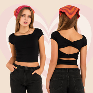 Blusa Cropped Juvenil Infantil Menina Moda Blogueirinha Suplex Cruzada em Oferta na Shopee