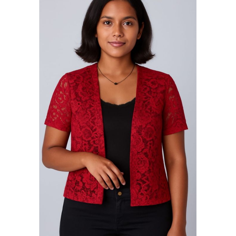 Bolero casaquinho plus size em renda em Oferta na Shopee