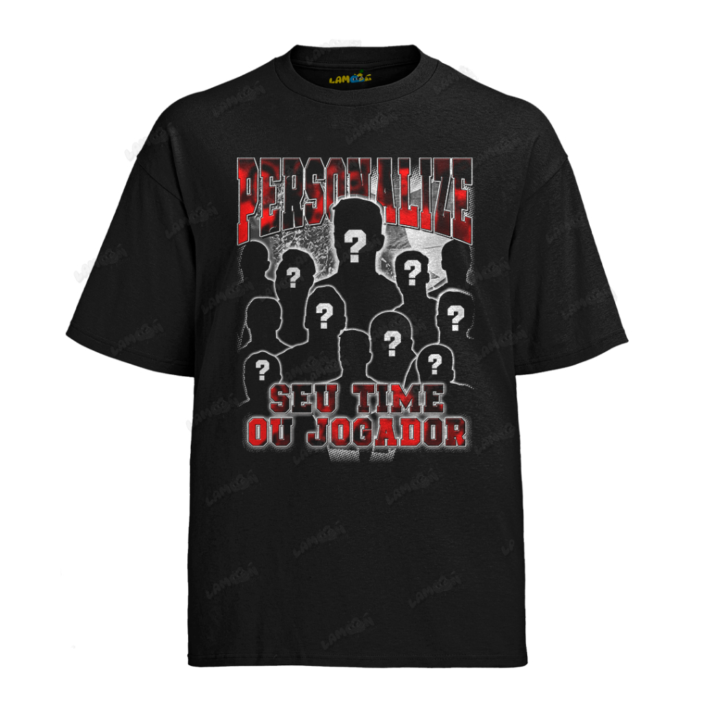 Camiseta Algodão Unissex T shirt Personalizado Personalize seu Time ou Jogador (LEIA DESCRIÇÃO)