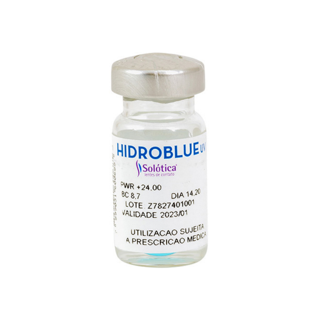 Lente de Contato HidroBlue UV Anual Com Grau PROMOCIONAL 1 UNIDADE (1 LENTE)