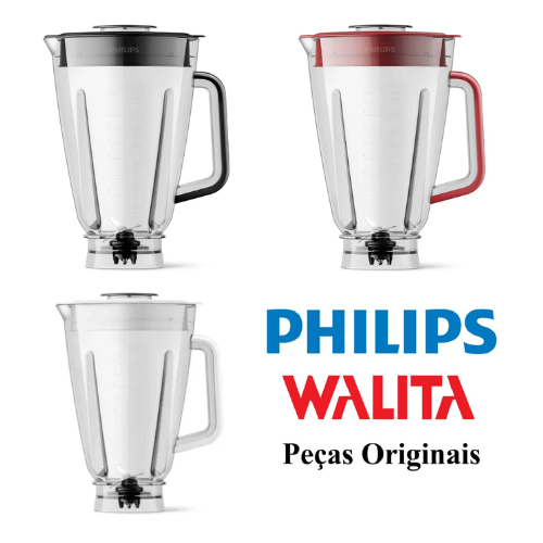 Copo Original Liquidificador Philips Walita HR2270 HR2271 HR2272 Completo em Acrílico Peca Reposicao