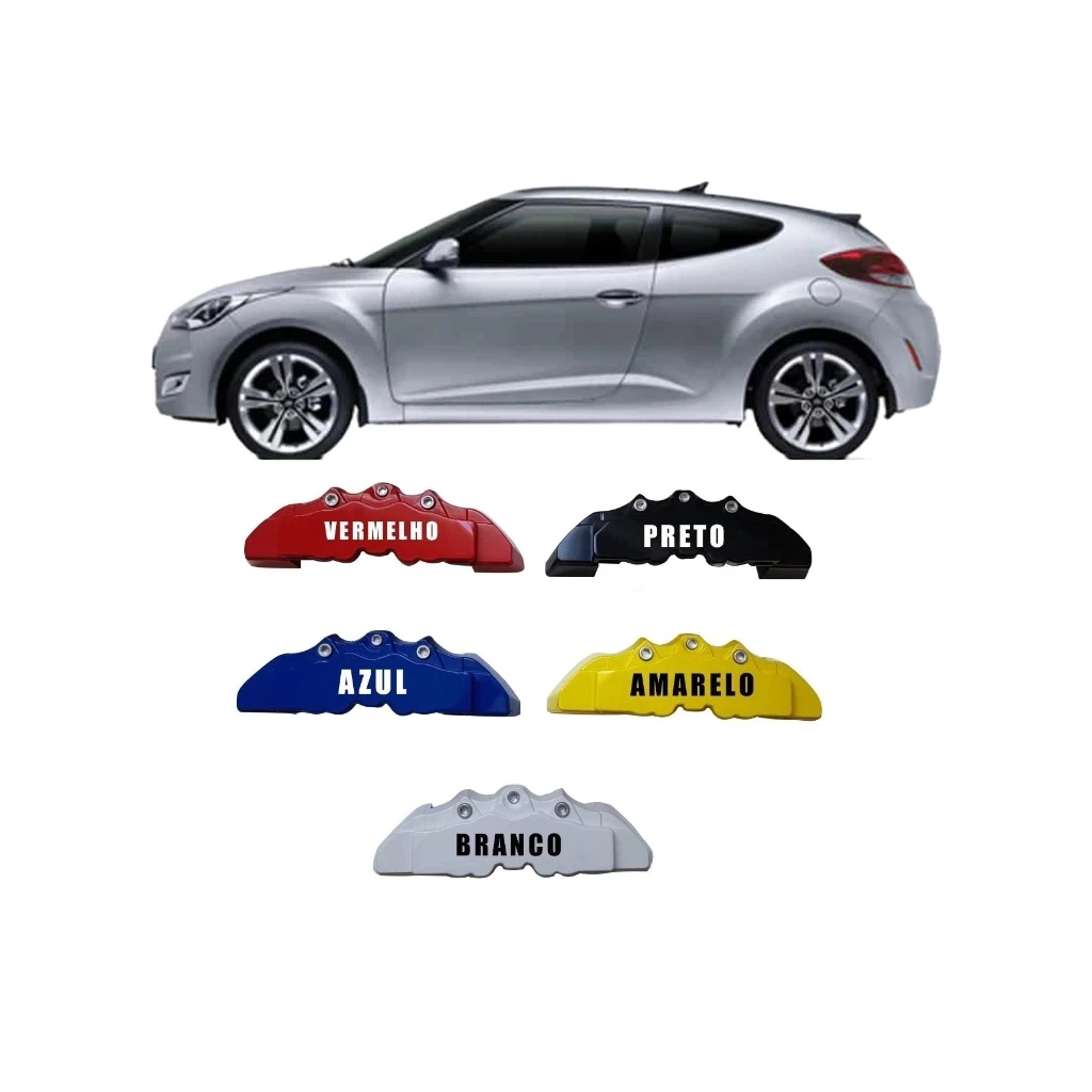 Capas de Pinça Freio Veloster 4 Unidades + Cola de Silicone Inclusa