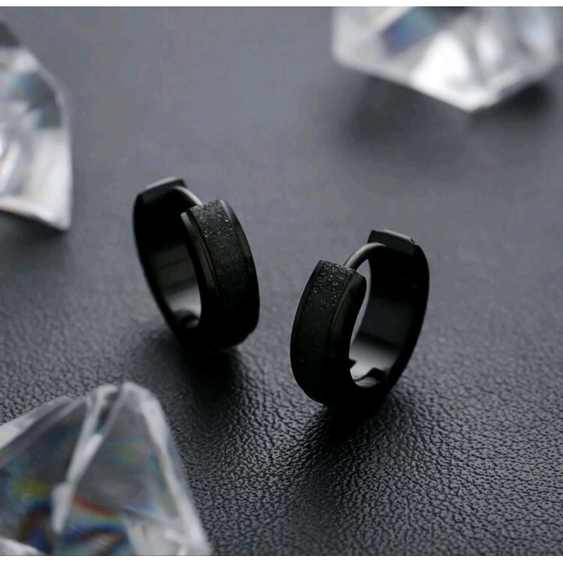 1 par de Brincos masculinos fashion e exclusivos em estilo simples, adequado para uso diário em aço inox
