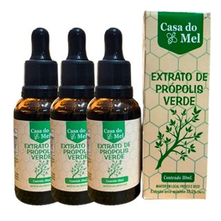 Kit 3un Extrato de Própolis Verde Concentrado 30ml - Casa do Mel em Oferta na Shopee