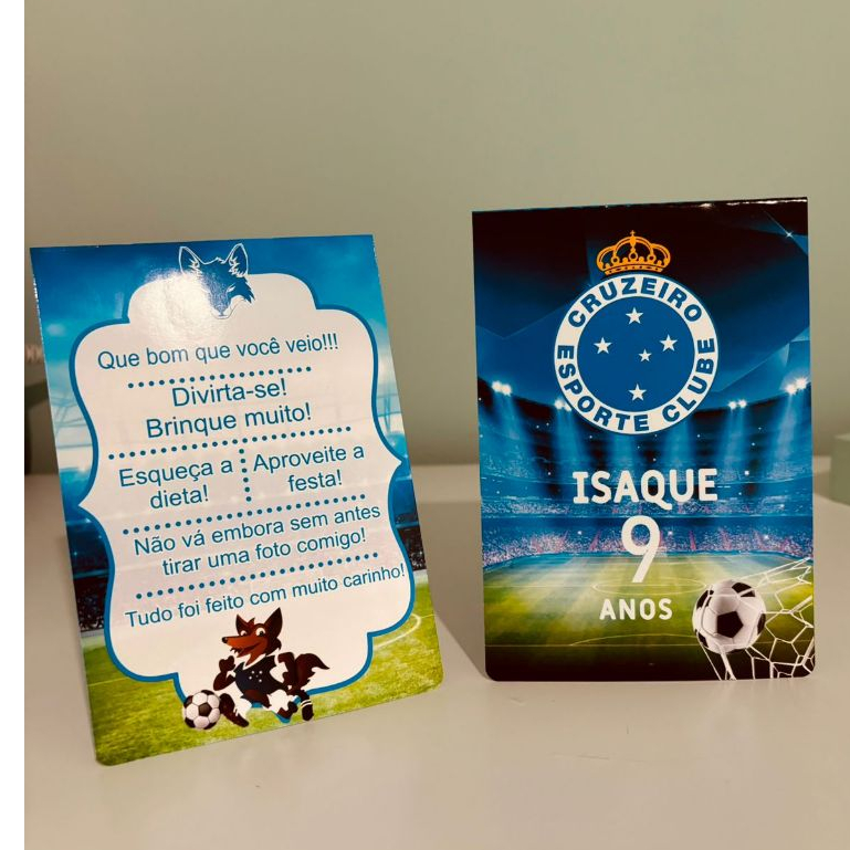 Enfeite centro de mesa CRUZEIRO -Plaquinha personalizada tema da festa - decoração mesa