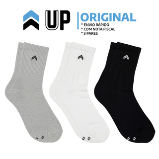 Kit 3 Pares Meias Algodão Atoalhado Masculina Feminina Up Urban Original
