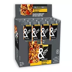 Caixa 12un Barra De Nuts 35G Enjoy Proteina Banana Com Canela