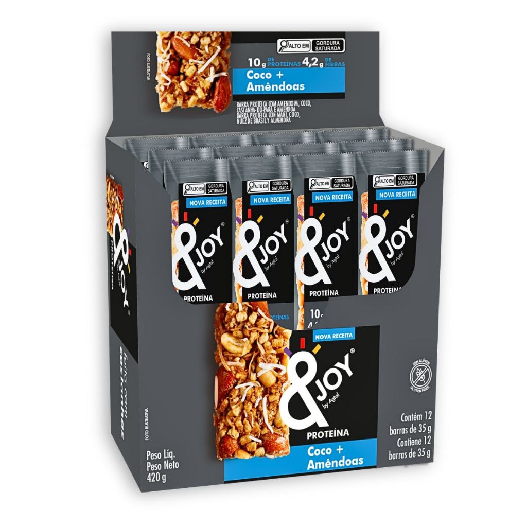 Caixa 12un Barra De Nuts 35G Enjoy Proteína Coco
