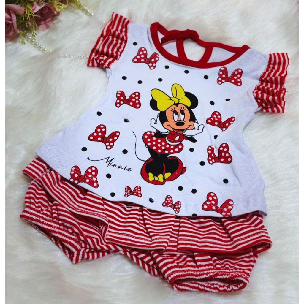 Conjunto Bebê Blusinha Estilosa Minnie com Short Saia Menina Infantil Roupa Fofa Minie em Oferta na Shopee