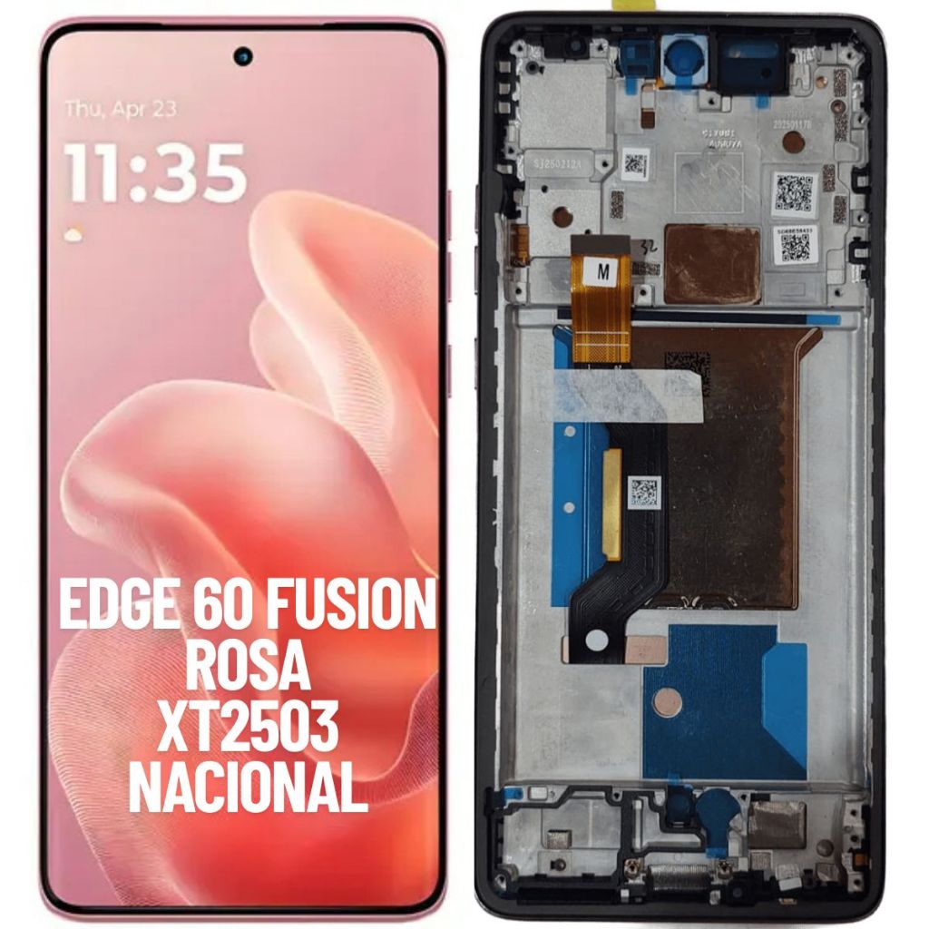 TELA FRONTAL DISPLAY COMPATIVEL MOTOROLA EDGE 60 FUSION XT2503 ROSA ORIGINAL NAC