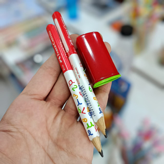 Lapis de Escrever Jumbo Triangular + Apontador com Depósito Jumbo Ponta Resistente em Oferta na Shopee