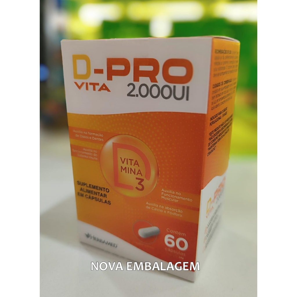 Vitamina D Pro Vita 60 Cápsulas Herbamed