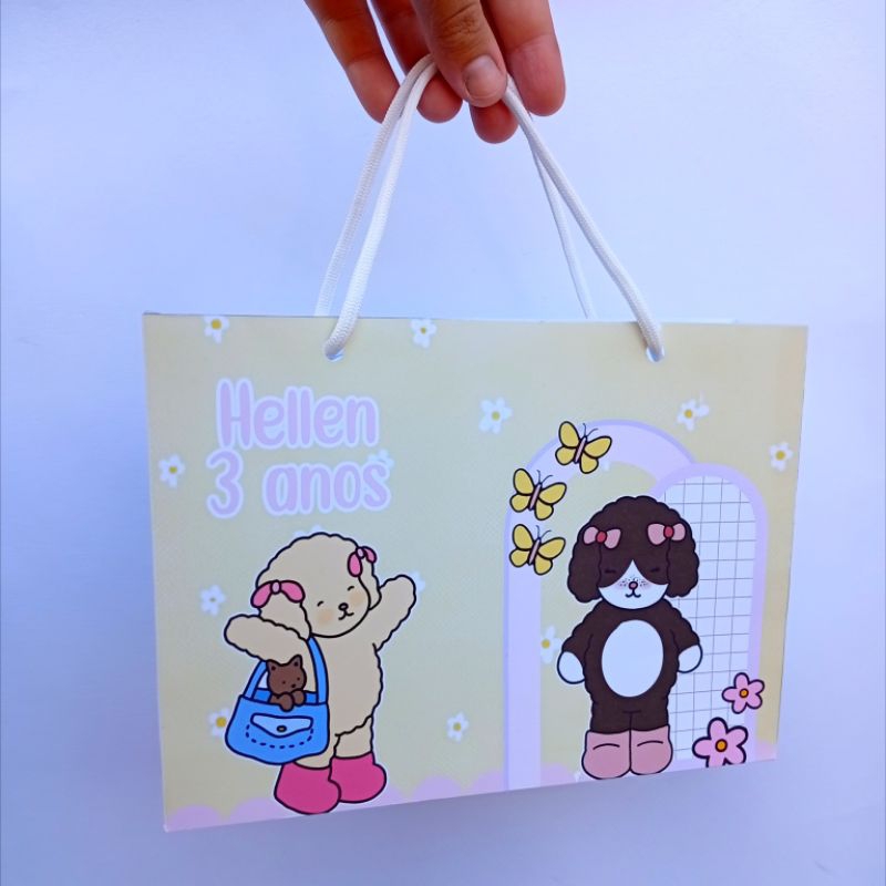 Sacolinhas Personalizadas Ursinho Bob Gods - Lancheira, Lembrancinhas, Mimos, Infantil, Aniversário.