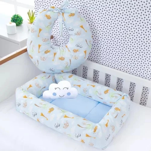 Ninho Redutor Quadrado De Berço + Almofada Amamentação 3 Peças Menino, Menina, Unissex Recem Nascido Enxoval em Oferta na Shopee